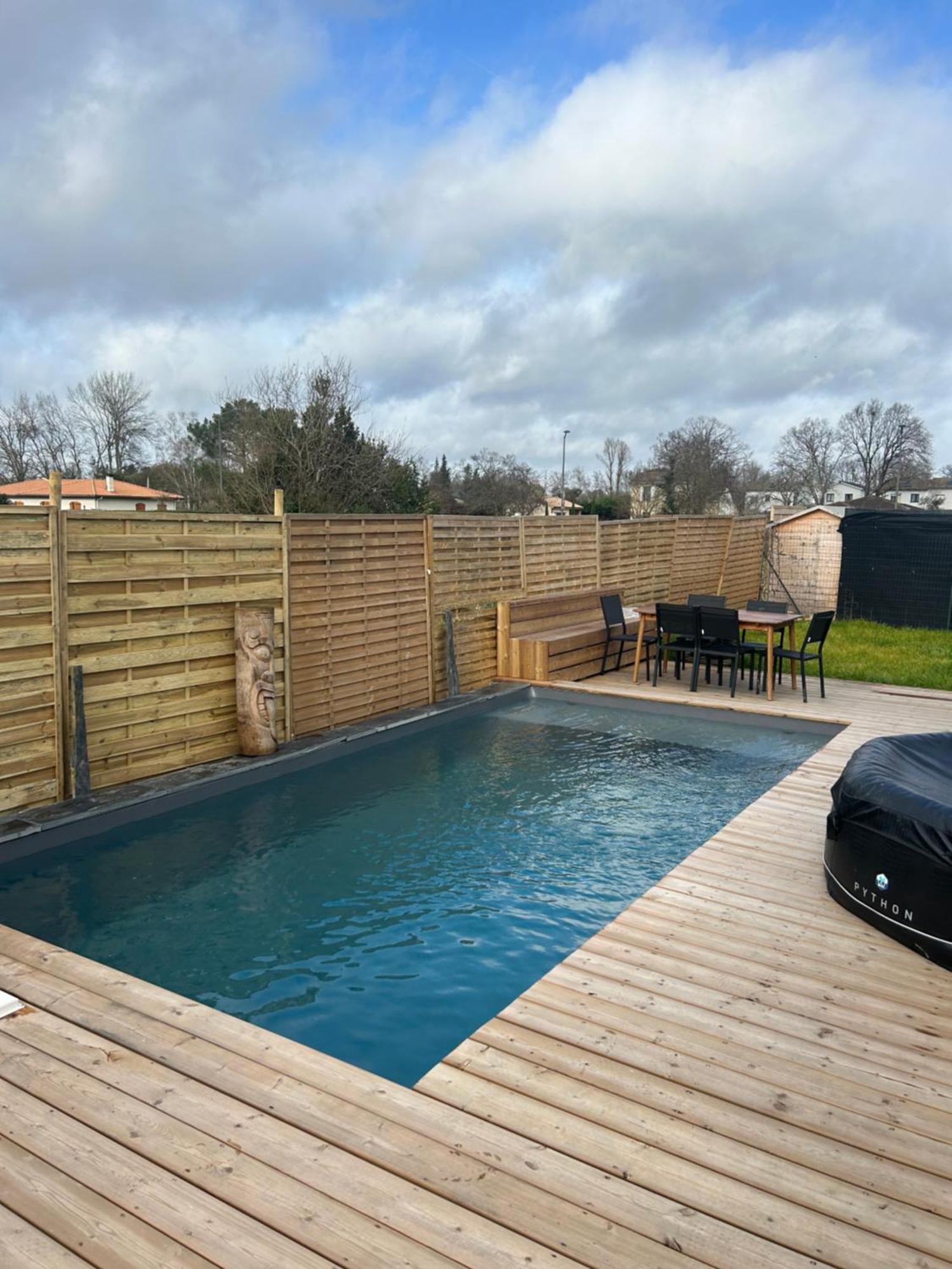 Aux Portes De Bordeaux Maison Cocooning Avec Piscine Ambares-et-Lagrave Esterno foto